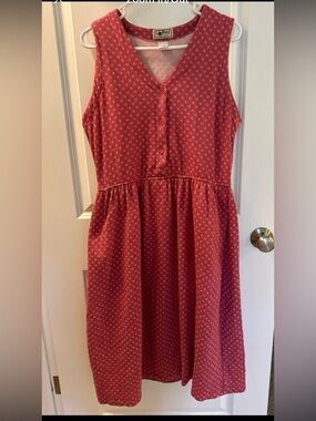 L.L. Bean 100% cotton MADE IN USA vintage dress size large